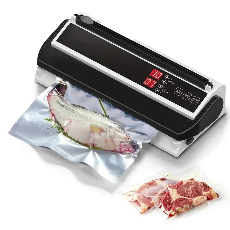 Nozzle-Type Vacuum Sealer  Food Preservation System Compatible with Mylar Bags