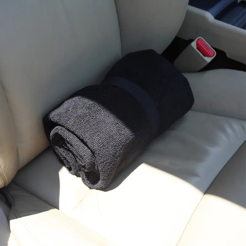 Leader Accessories 100% Waterproof Anti-slip Backing Front Towel Seat Cover  for Cars Truck SUV,Black