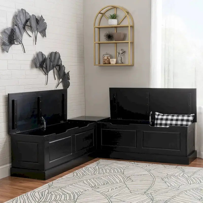 Josie Backless L-Shaped Breakfast Nook Bench  Space-Saving Dining Solution for Small Kitchens