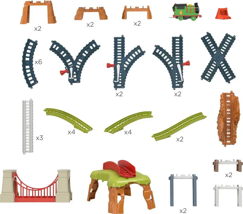 Thomas and Friends Percy 6-in-1 Set with Motorized Percy Engine, Track and Play Pieces