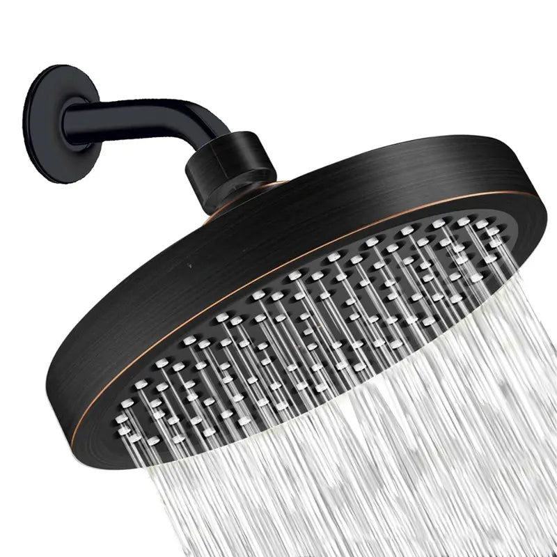 Adjustable High-Pressure Rainfall Showerhead  Swivel Mount, Full-Coverage Spray Pattern