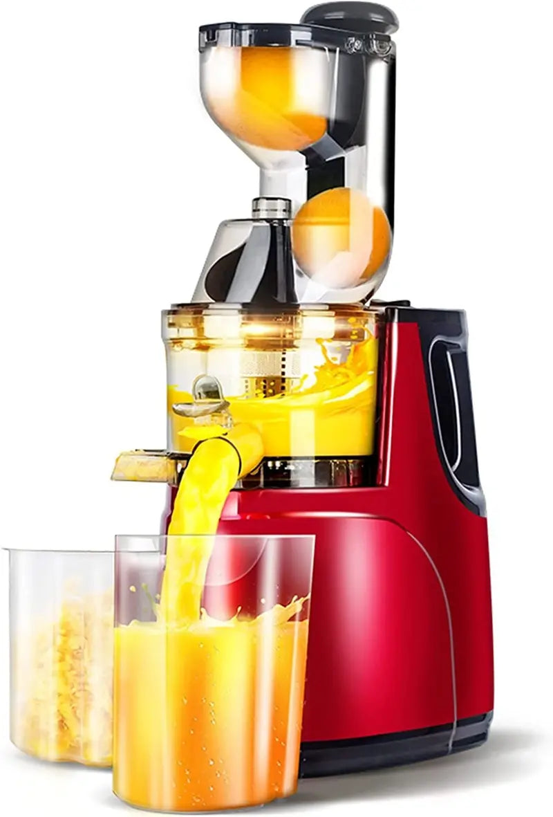 Wide-Feed Electric Juicer for Whole Fruits  Fast Cold-Press Extraction