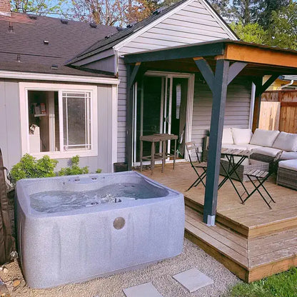 Aquarest Spas 4-Person Hot Tub  Plug-and-Play Rectangular Spa with 12 Jacuzzi®-Powered Jets, Energy-Efficient Design