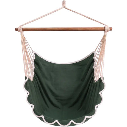 Durable Canvas Hammock Chair with Powder-Coated Steel Bar for Outdoor Use