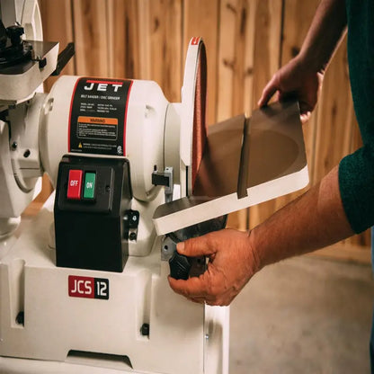 JSG-6DCK 6 In. x 48 In. Belt / 12 In. Disc Sander with Open Stand