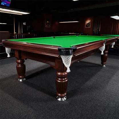 Classic Slate-Finished 8-Foot Pool Table  Walnut Wood Frame with Full Cue & Ball Set for Home Use