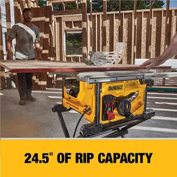 DEWALT DWE7491RS 15-Amp 8-1/4″ Compact Jobsite Table Saw with Rolling Stand
