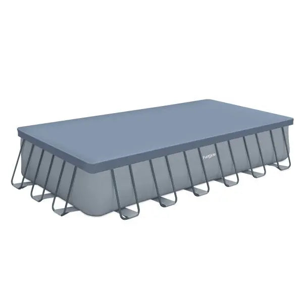 24-Foot Heavy-Duty Rectangular Pool Cover for Oasis & Activity Pools  Gray