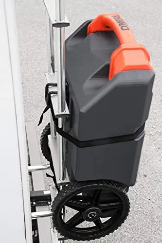 Camco 21-Gallon Portable Camper/RV Tote Tank | Large Heavy-Duty No-Flat Wheels   Low Drain Hole