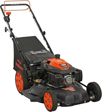 YARDMAX 22″ 201cc CVT Self-Propelled Gas Mower — 3-in-1 Functionality