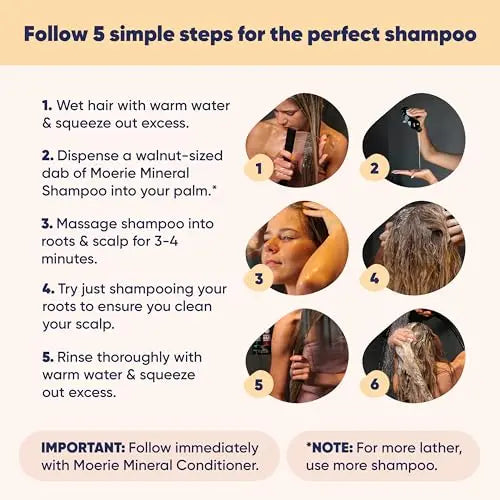 Moerie Mega Pack: Shampoo, Conditioner, Hair Mask & Spray  Volumizing & Paraben-Free  For Longer, Thicker Hair  4 Items