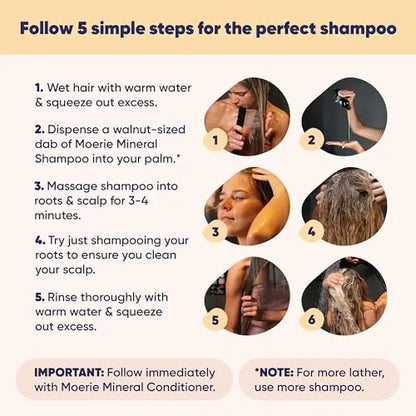Moerie Mega Pack: Shampoo, Conditioner, Hair Mask & Spray  Volumizing & Paraben-Free  For Longer, Thicker Hair  4 Items