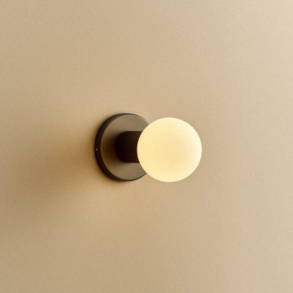 Lochan Wall Light in Graphite + Sphere III