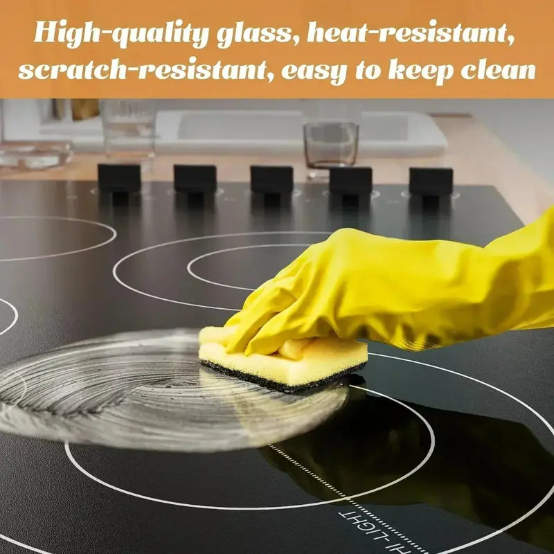 Karinear 30-Inch 4-Burner Ceramic Electric Cooktop  Sleek Built-in Radiant Stove Top for Modern Kitchens