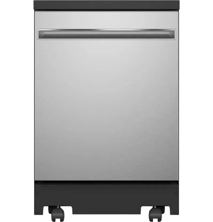 GE Portable Stainless Steel Dishwasher  24-Inch, Sanitizing Cycle Included