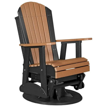 All-Weather Poly Lumber Adirondack Swivel Glider  Rust-Resistant Outdoor Seating