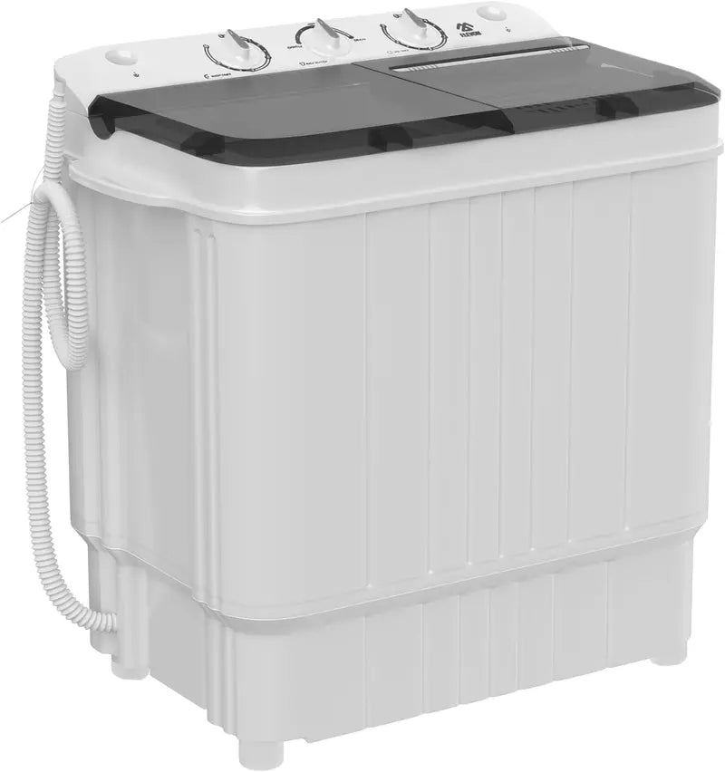 Portable Washing Machine  Twin Tub 17.6lbs, 11lbs Washer & 6.6lbs Spinner with Drain Pump for Apartments, Dorms, RVs