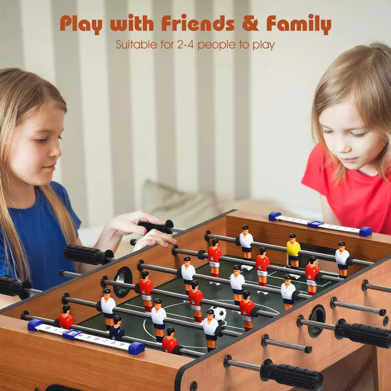 Mini Tabletop Foosball Game  27-Inch Portable Soccer Table for Kids & Adults