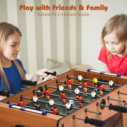 Mini Tabletop Foosball Game  27-Inch Portable Soccer Table for Kids & Adults