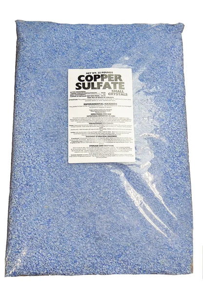 Copper(II) Sulfate Pentahydrate Crystals  25 lb Industrial-Grade Bag