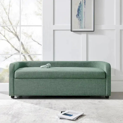 Wendy Storage Bench  Upholstered Footstool with Lift-Top Hidden Compartment for Blankets or Accessories
