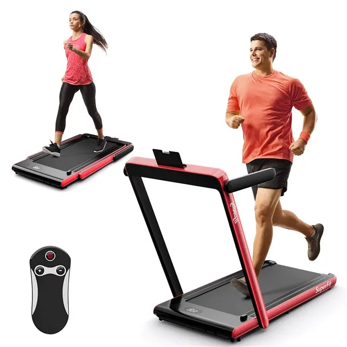 Compact Under-Desk Folding Treadmill, 2.25 HP Home Office Walking Treadmill with Touchscreen Control