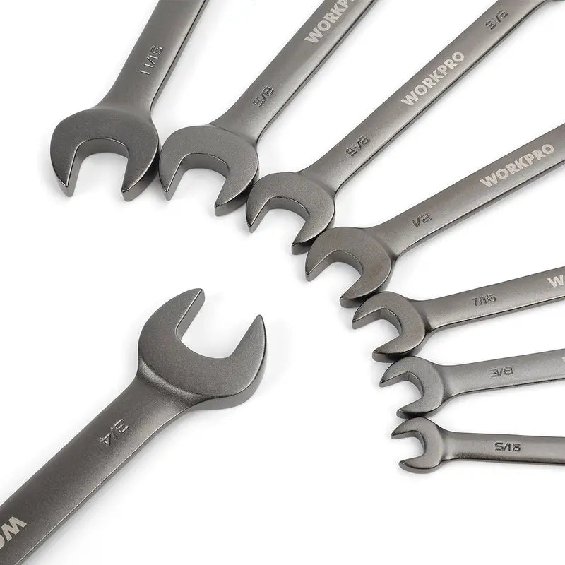 WORKPRO 8-Piece Flex-Head Ratcheting Combination Wrench Set with Storage Bag