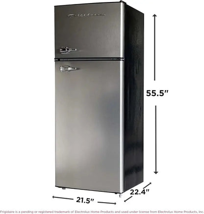 Frigidaire Platinum Series Apartment Refrigerator  7.5 Cu Ft, Two-Door Combo with Freezer, Stainless Steel Finish