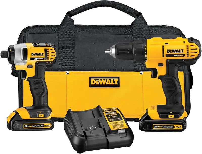 20V MAX Cordless Drill and Impact Driver Combo  2-Battery Power Tool Set with Charger