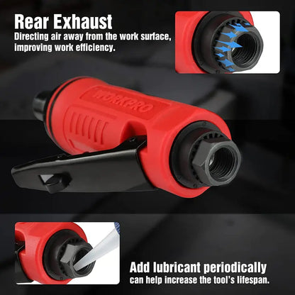 WORKPRO 1/4″ Pneumatic Air Die Grinder  25,000 RPM Straight-Handle Grinder with 1/4″ and 1/8″ Collets