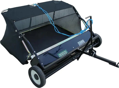 Yard Tuff 42″ Tow-Style Lawn Sweeper, Adjustable Brush Height, Mesh Bag, Steel Construction