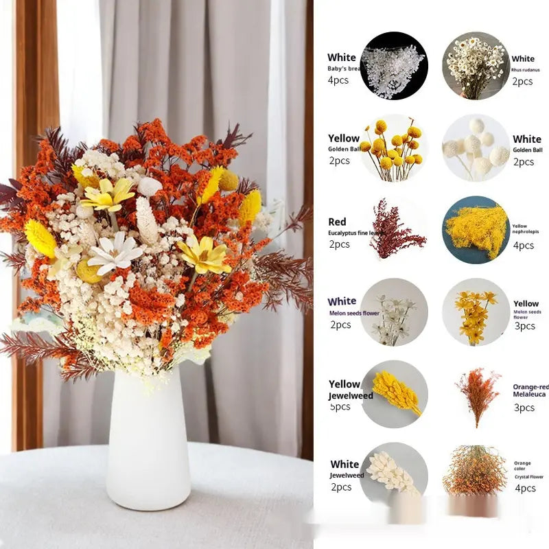 Curated Dried Flower Bouquet  Rustic Botanical Arrangement for Home & Wedding Spaces