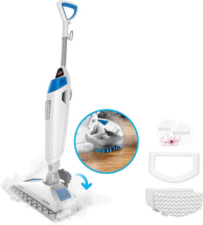 Power Fresh Steam Mop with Sanitizing Power  Flip-Down Scrubber Design for Tiles, Grout & Hardwood Floors (Model 1940A)