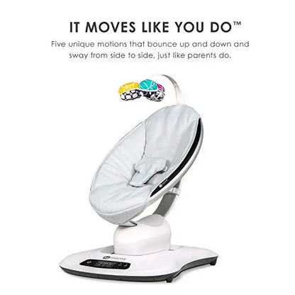 4moms mamaRoo 4 Multi-Motion Baby Swing  Smart Bluetooth Rocker with Five Unique Movement Options