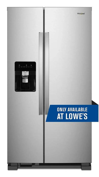 Whirlpool 36-Inch Side-by-Side Refrigerator  24 Cu. Ft., Stainless Steel Finish