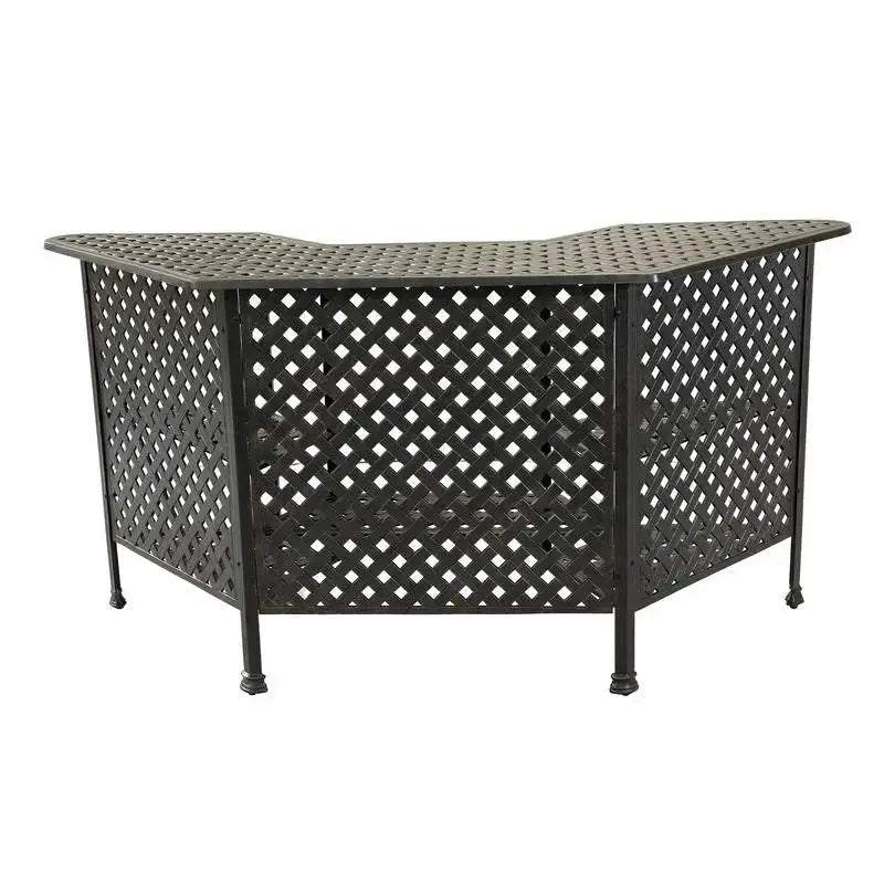 Aged Bronze Aluminum Bar Table  Sleek Party or Home Bar Surface