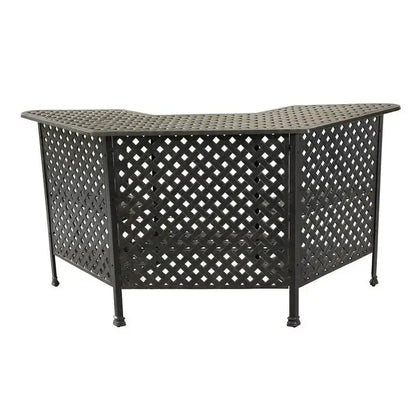 Aged Bronze Aluminum Bar Table  Sleek Party or Home Bar Surface