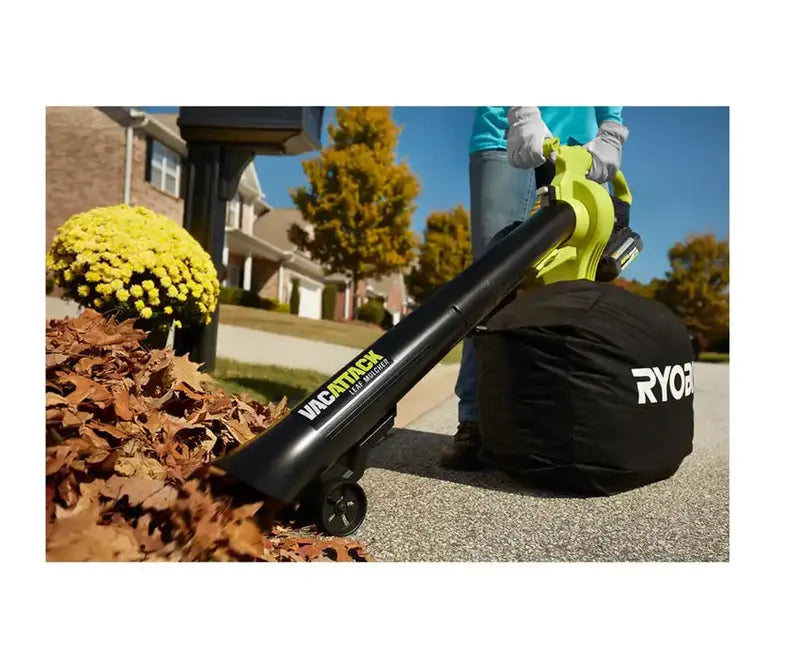 RYOBI Vac Attack 40V Cordless Leaf Vacuum & Mulcher  Includes 2x 5.0Ah Batteries & Charger