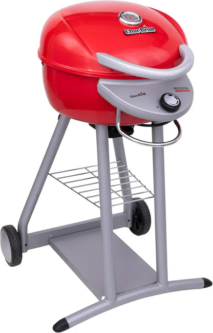 Char-Broil Patio Bistro TRU-Infrared Electric Grill, Red, 320 Sq. In. Cooking Area, Portable with Wheels