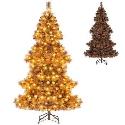 6-Foot Chocolate-Tone Christmas Tree  493 Realistic PVC Pine Needles with Lifelike Tips