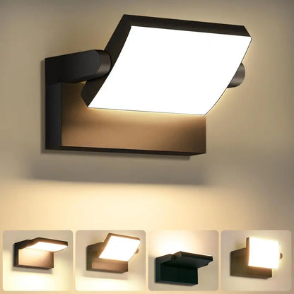 Weatherproof Outdoor Wall Light  40W Modern Adjustable Exterior Fixture, 6000K Cool White