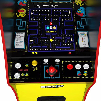 Arcade1Up Pac-Man Deluxe by Bandai Namco: 17″ Screen, WiFi, 14 Classic Games, Light-up Marquee
