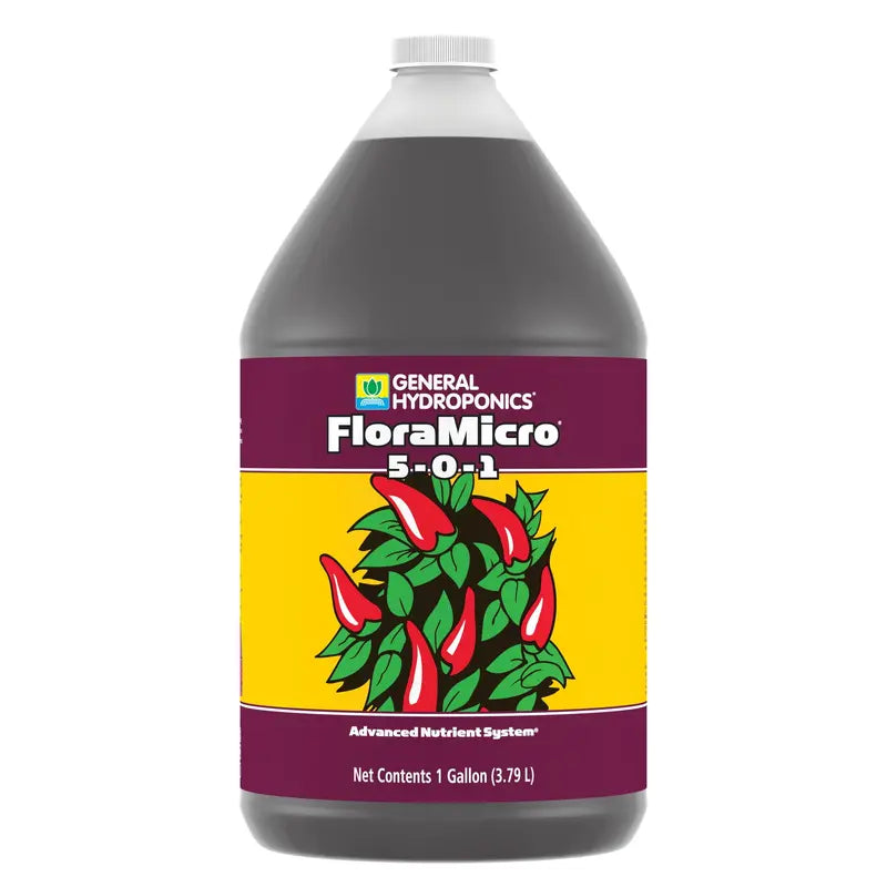 General Hydroponics FloraMicro Advanced Nutrient System, 1-Gallon