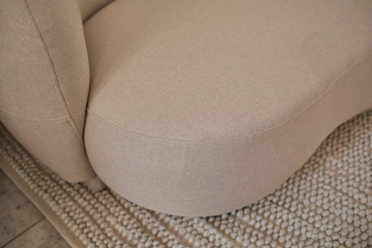 Canap  design tissu beige Bianca