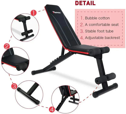 Full-Body Adjustable Weight Bench  Multi-Position Workout Station for Home Gyms
