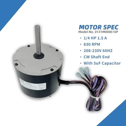 1/4 HP Condenser Fan Motor for Goodman, Amana, Janitrol  208/230V 1.5A 830RPM