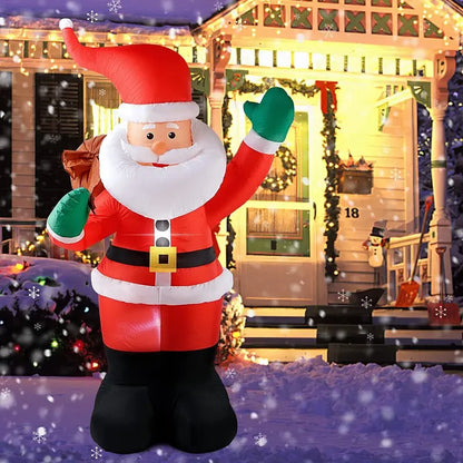 6 FT LED Lighted Durable Santa Claus Inflatable with Gift Bag  Outdoor Christmas Yard Decoration by [Brand Name]