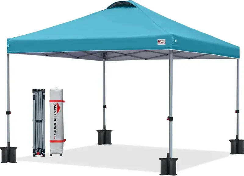 10×10 Black Pop-Up Canopy Tent  Durable Instant Shelter with Roller Bag for Transport