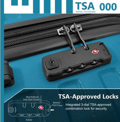 6-Piece Lightweight Expandable Hardshell Luggage Set  TSA-Approved Carry-On & Checked Suitcases with Spinner Wheels
