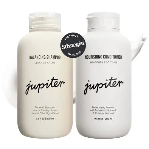 Jupiter Sulfate-Free Dandruff Shampoo & Conditioner  Relieves Dry, Itchy Scalp  9.5 fl oz Each